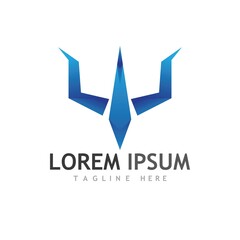Obraz premium Trident Logo Template vector icon