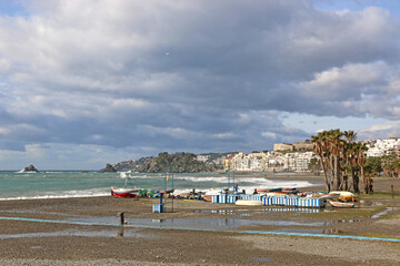 	
Beach and town of Almunecar, Spain	
