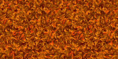 赤茶色の葉っぱシームレス素材
