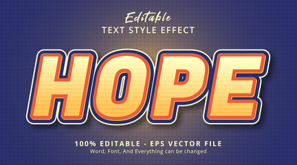 Hope text on headline poster style effect, editable text effect