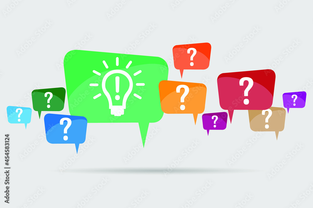 Poster web help and support question mark template design