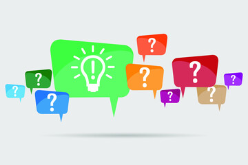 web help and support question mark template design