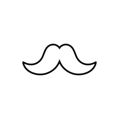Mustache vector icon. Barbershop illustration sign. haircut symbol or logo.
