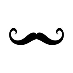 Mustache vector icon. Barbershop illustration sign. haircut symbol or logo.

