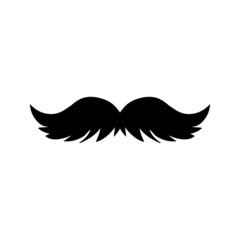 Mustache vector icon. Barbershop illustration sign. haircut symbol or logo.
