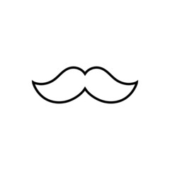 Mustache vector icon. Barbershop illustration sign. haircut symbol or logo.
