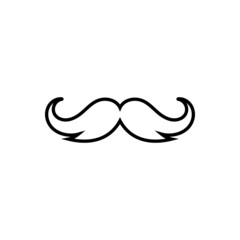 Mustache vector icon. Barbershop illustration sign. haircut symbol or logo.
