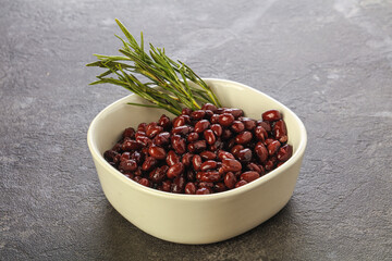 Vegan cuisine - black kidney in the bowl