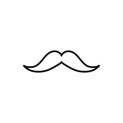 Mustache vector icon. Barbershop illustration sign. haircut symbol or logo.

