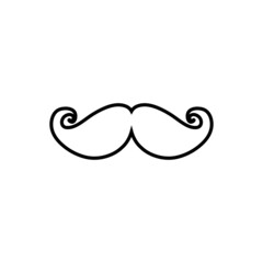 Mustache vector icon. Barbershop illustration sign. haircut symbol or logo.
