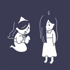 日本の幽霊のベクターイラスト素材