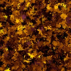 Chaotic brush strokes pattern. Brown, yellow and purple colours.