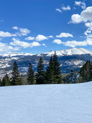 winter sports in snow-covered mountains