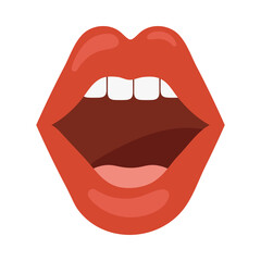 female mouth icon