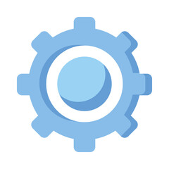 Isolated gear icon