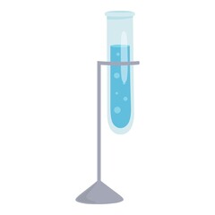 School test tube icon cartoon vector. Chemistry flask