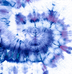 Old Round Spiral Tie Dye.  Cold Tye Ikat Effect