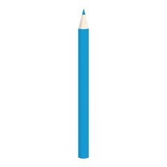 School pencil icon cartoon vector. Color pen