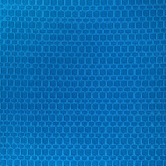 Fototapeta na wymiar Blue Knitted Fabric Texture With Honeycomb Design