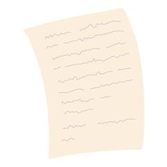 School writing paper icon cartoon vector. Write document