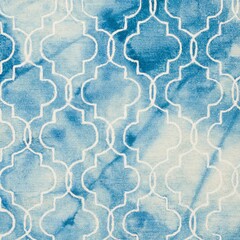 Faded dip dye fabric texture with geometric design © Goar