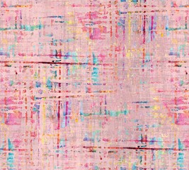 Pink wallpaper texture with abstract multicolor print