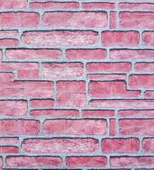 Red Faux Brick 3D Wall Panel Texture