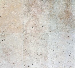 Tumbled travertine paving tile texture seamless