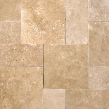 Tumbled Travertine Paver Texture In Beige