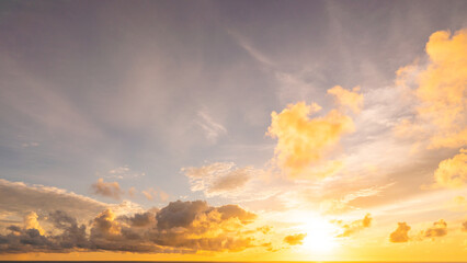 Fototapeta premium Sunset over the sea. Nature and travel concept