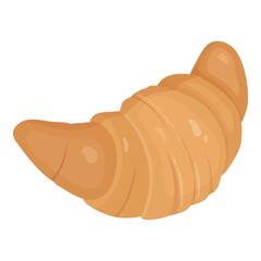 Croissant icon cartoon vector. Breakfast bakery