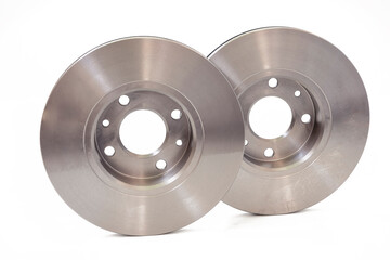 Discos de freno para coches aislados en blanco