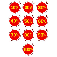 nabs vector icons of percentage discounts