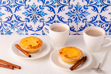 Egg tart, traditional Portuguese dessert