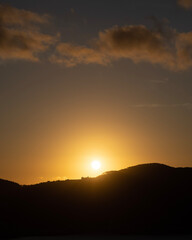 sunset in the mountains