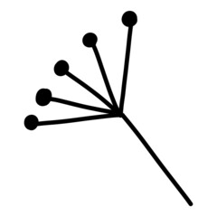 Berry plant icon outline hand drawn vector. Fruit tree food