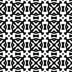 Seamless vector pattern in geometric ornamental style. Black and white pattern.