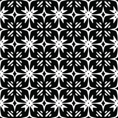 Seamless vector pattern in geometric ornamental style. Black and white pattern.