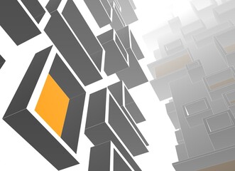 modern architecture building 3d illustration