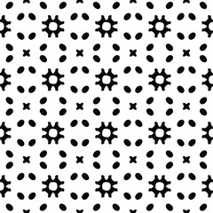 floral seamless pattern background.Geometric ornament for wallpapers and backgrounds. Black and white pattern.