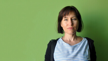 Fototapeta premium Portrait of a beautiful 40 year old European woman.