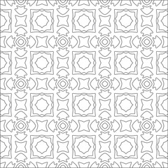 Vector pattern with symmetrical elements . Repeating geometric tiles from striped elements. black patterns.
