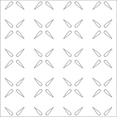 Vector pattern with symmetrical elements . Repeating geometric tiles from striped elements. black patterns.