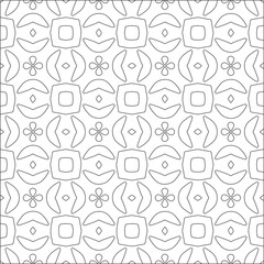 Vector pattern with symmetrical elements . Repeating geometric tiles from striped elements. black patterns.