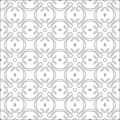Vector pattern with symmetrical elements . Repeating geometric tiles from striped elements. black patterns.