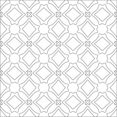 Fototapeta premium Vector pattern with symmetrical elements . Repeating geometric tiles from striped elements. black patterns.