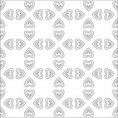 Vector pattern with symmetrical elements . Repeating geometric tiles from striped elements. black patterns.
