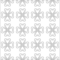 Vector pattern with symmetrical elements . Repeating geometric tiles from striped elements. black patterns.