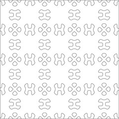 Vector pattern with symmetrical elements . Repeating geometric tiles from striped elements. black patterns.