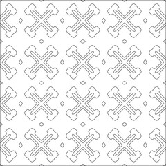 Vector pattern with symmetrical elements . Repeating geometric tiles from striped elements. black patterns.